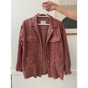 Zara rust pink shacket / Shirt Jacket